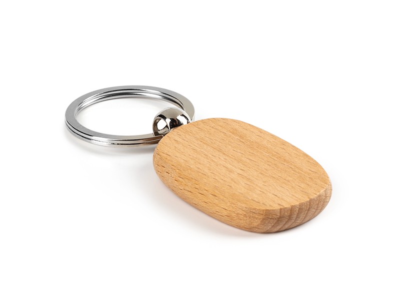 drveni ovalni privezak za ključeve - WOODY O