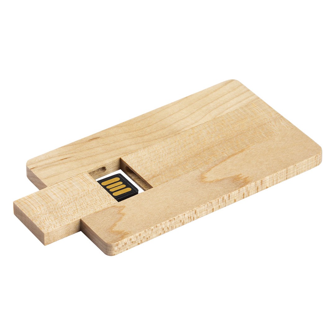 usb flash memorija - CREDIT CARD WOOD