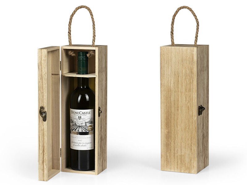 drvena poklon kutija za flašu - MUSCAT