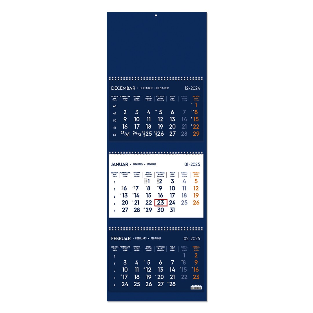 zidni kalendar: 3 x 12 listova - POSLOVNI 73