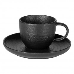 set od dve keramičke šolje za cappuccino sa tacnama - TRIBECA